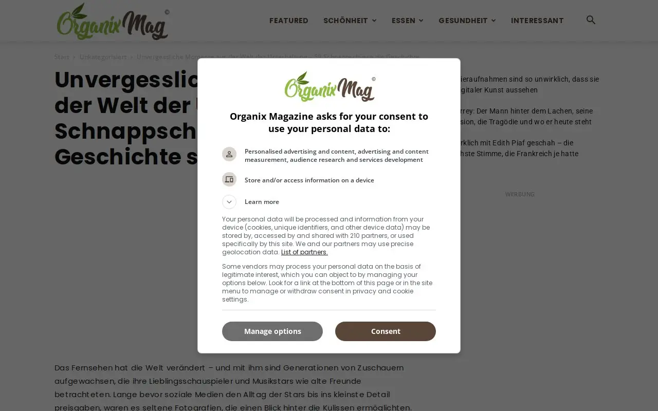 Landing page screenshot