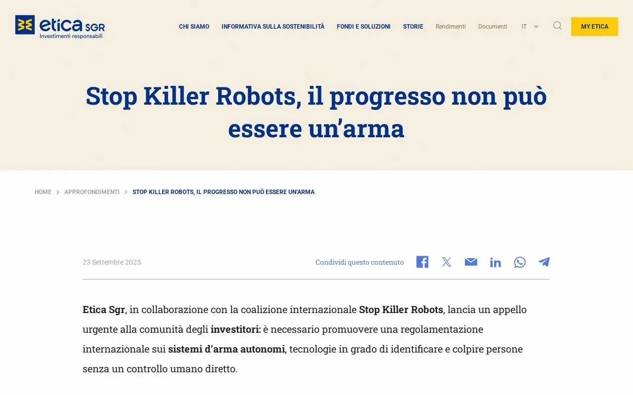 Landing page screenshot
