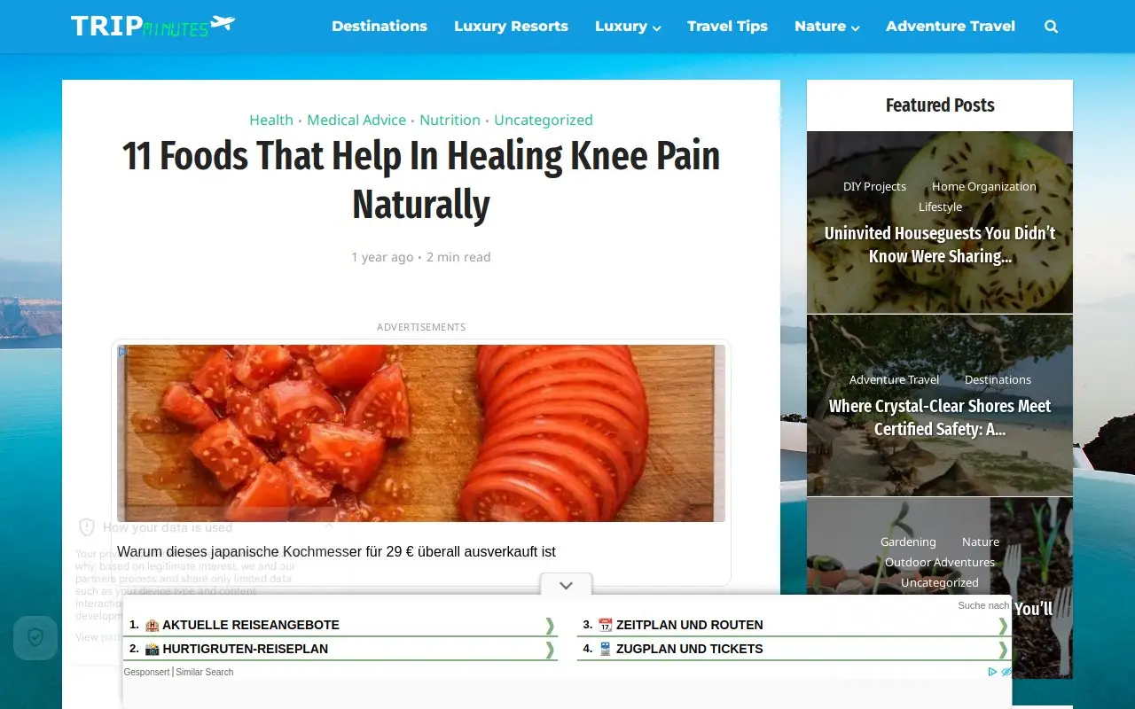 Landing page screenshot