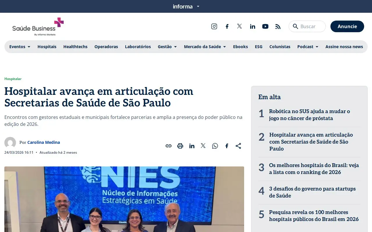 Landing page screenshot