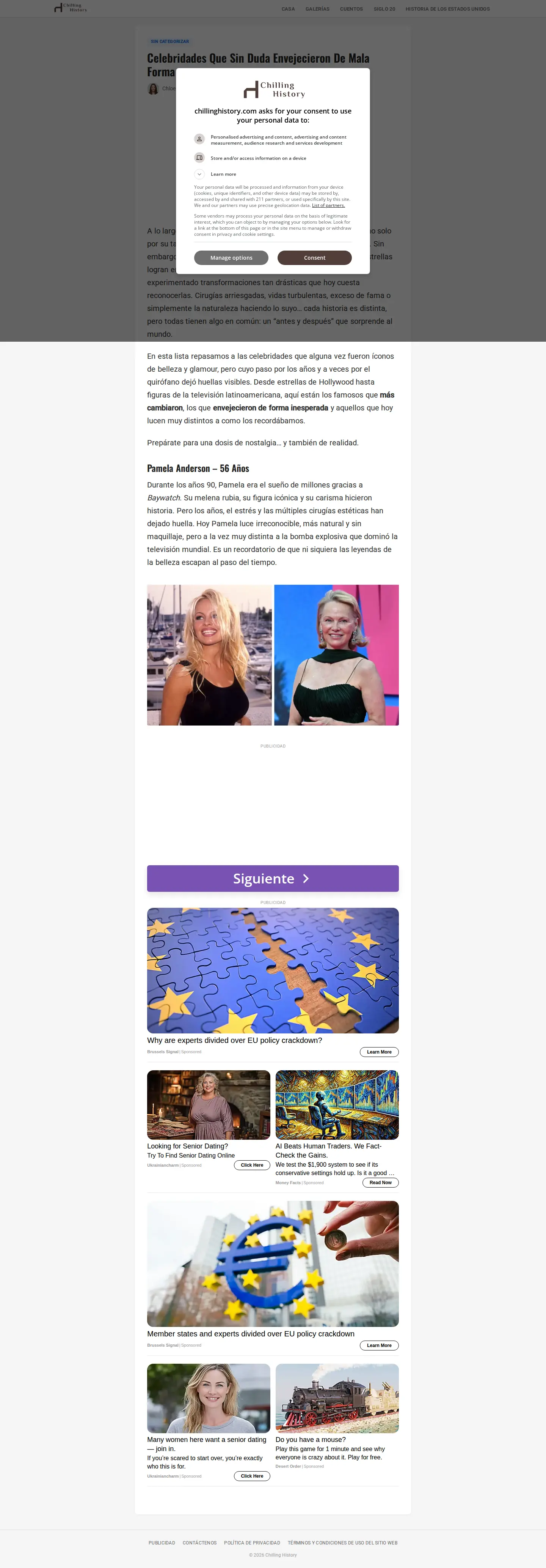 Landing page screenshot