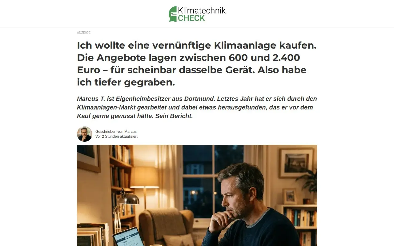 Landing page screenshot