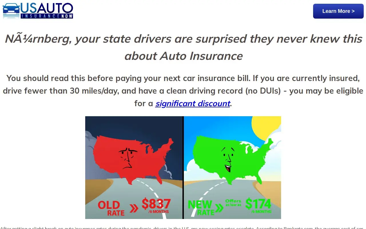 Landing page screenshot