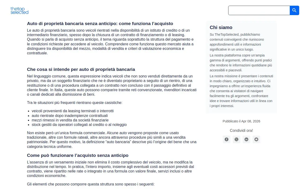 Landing page screenshot