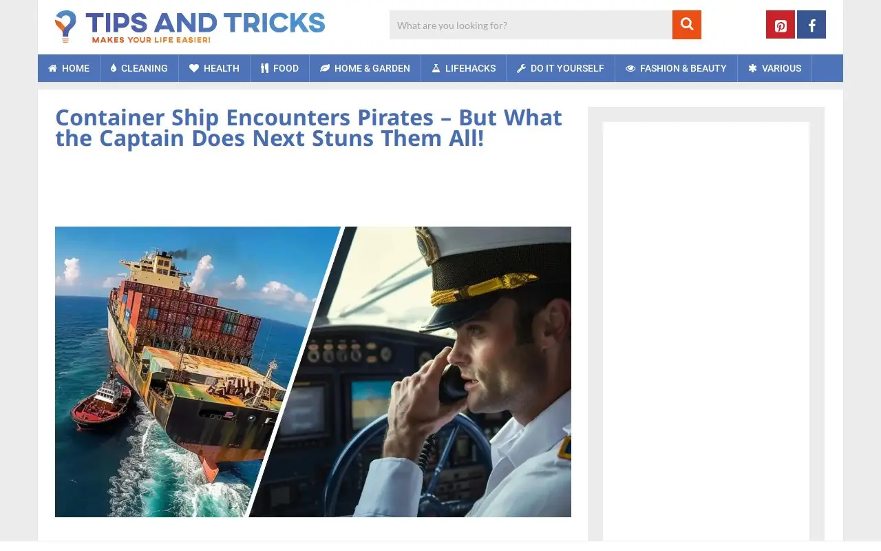 Landing page screenshot