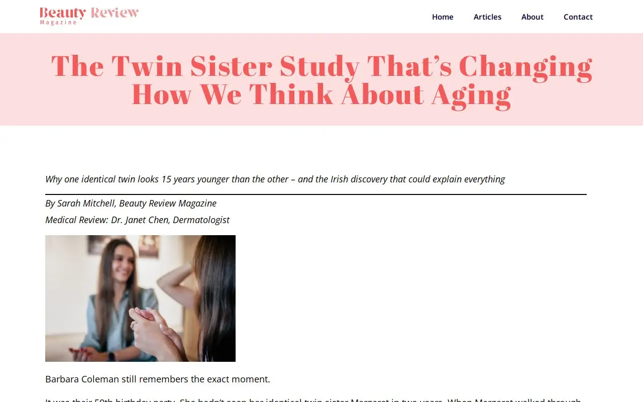 Landing page screenshot