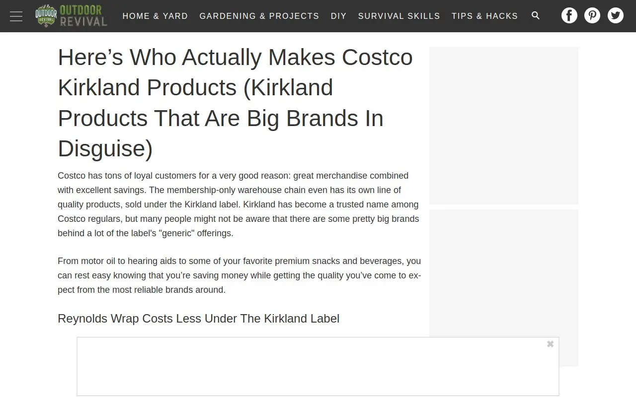 Landing page screenshot
