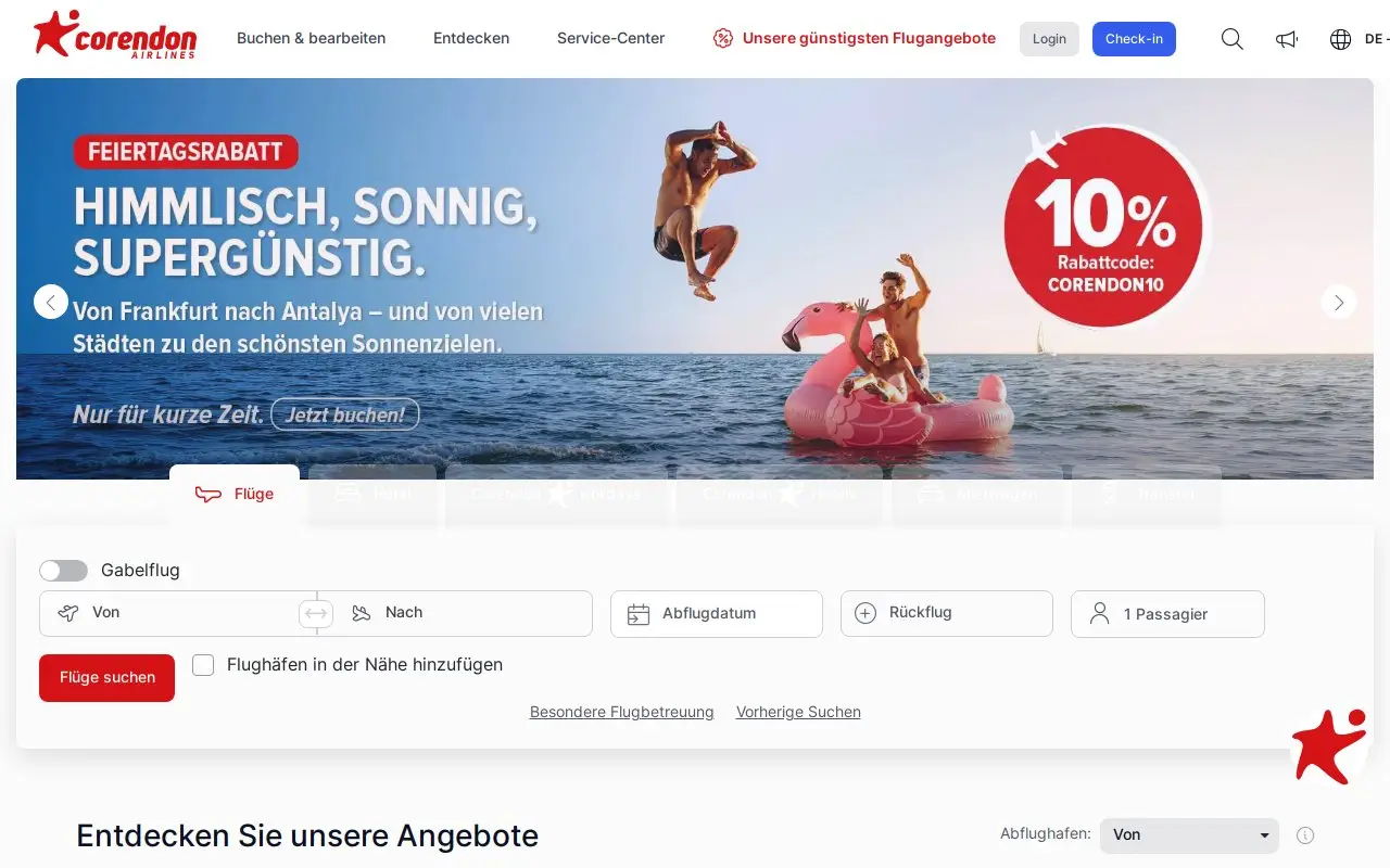 Landing page screenshot