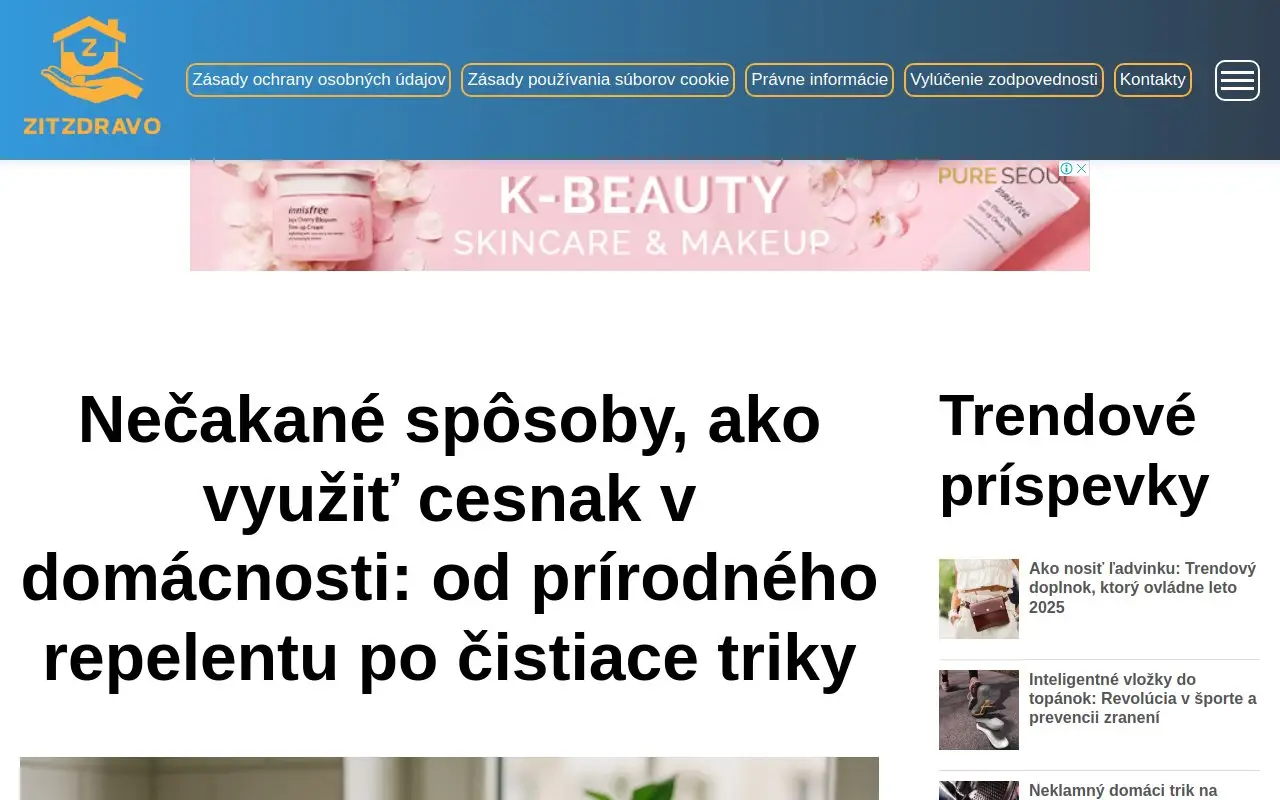 Landing page screenshot