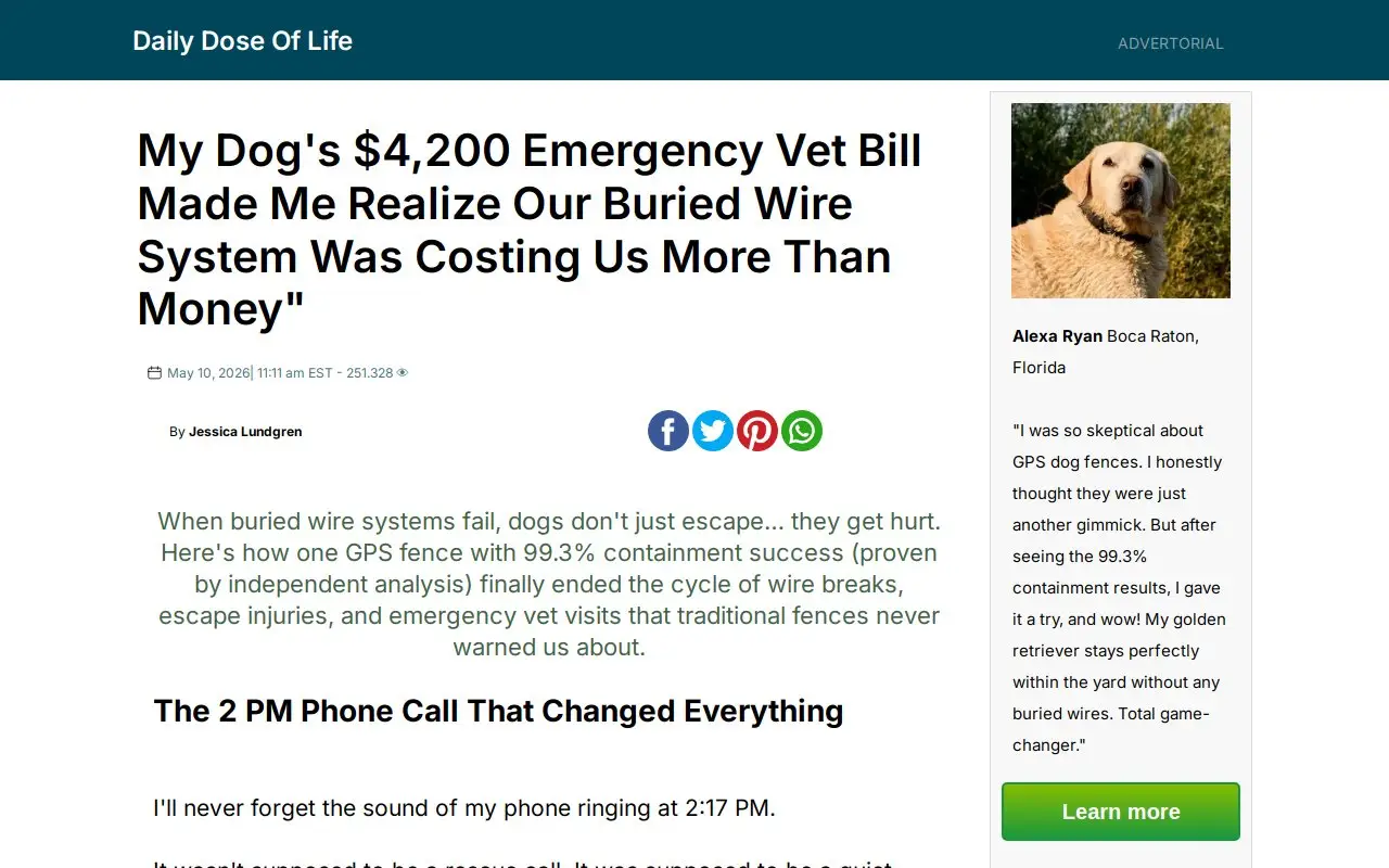 Landing page screenshot