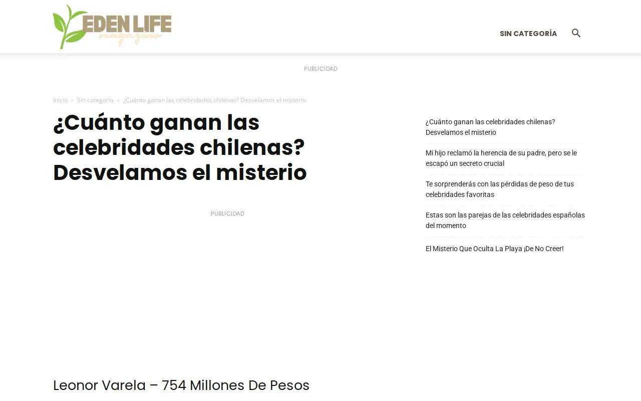 Landing page screenshot