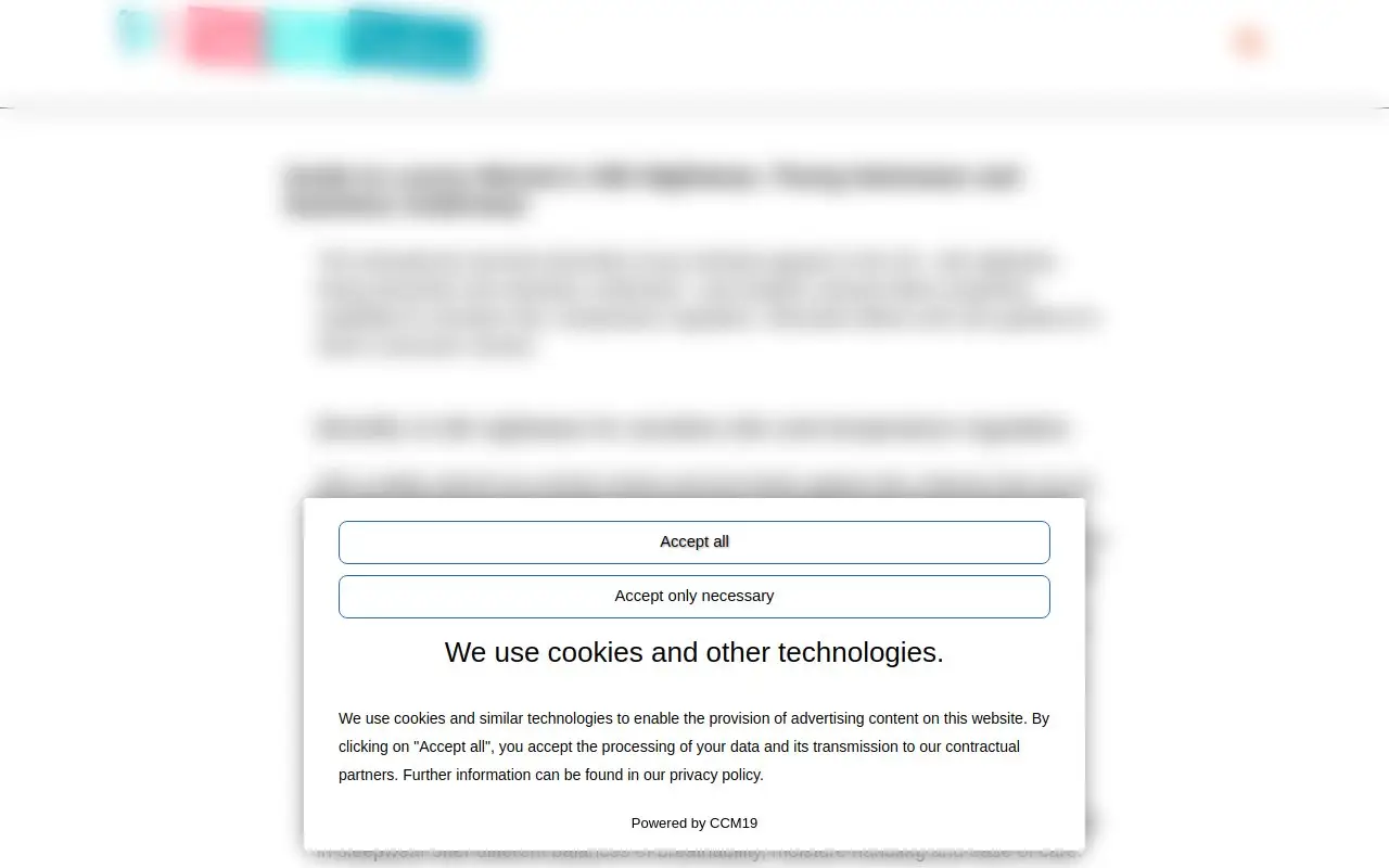Landing page screenshot