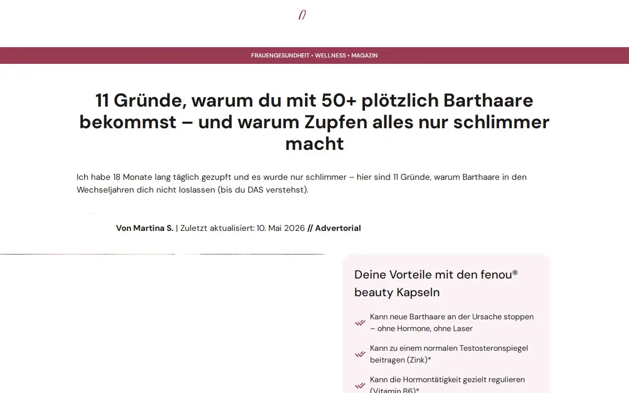 Landing page screenshot