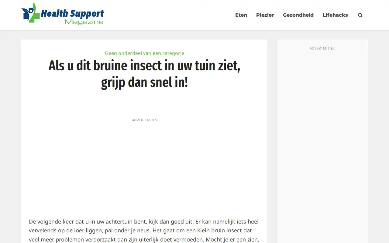 Landing page screenshot