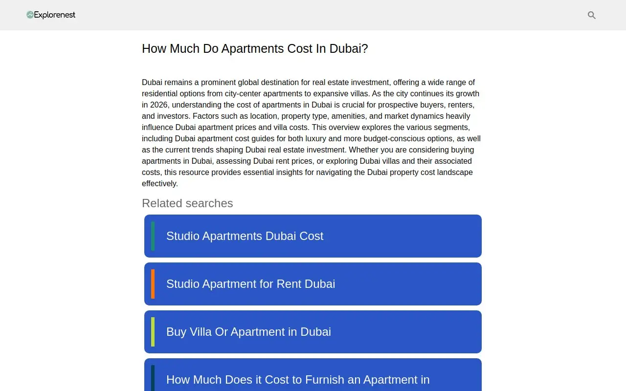 Landing page screenshot