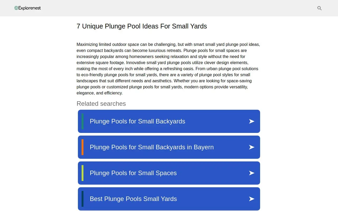 Landing page screenshot