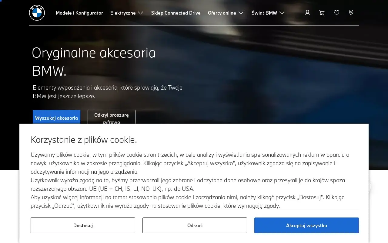 Landing page screenshot