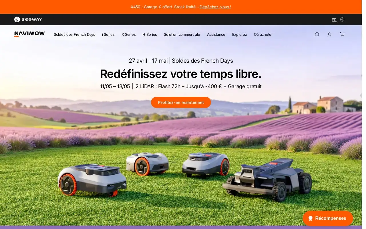Landing page screenshot
