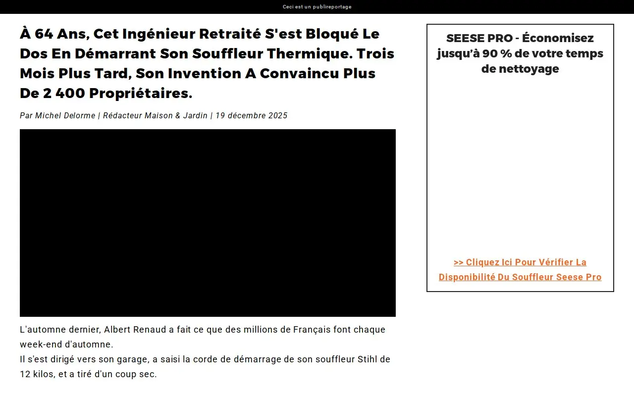 Landing page screenshot