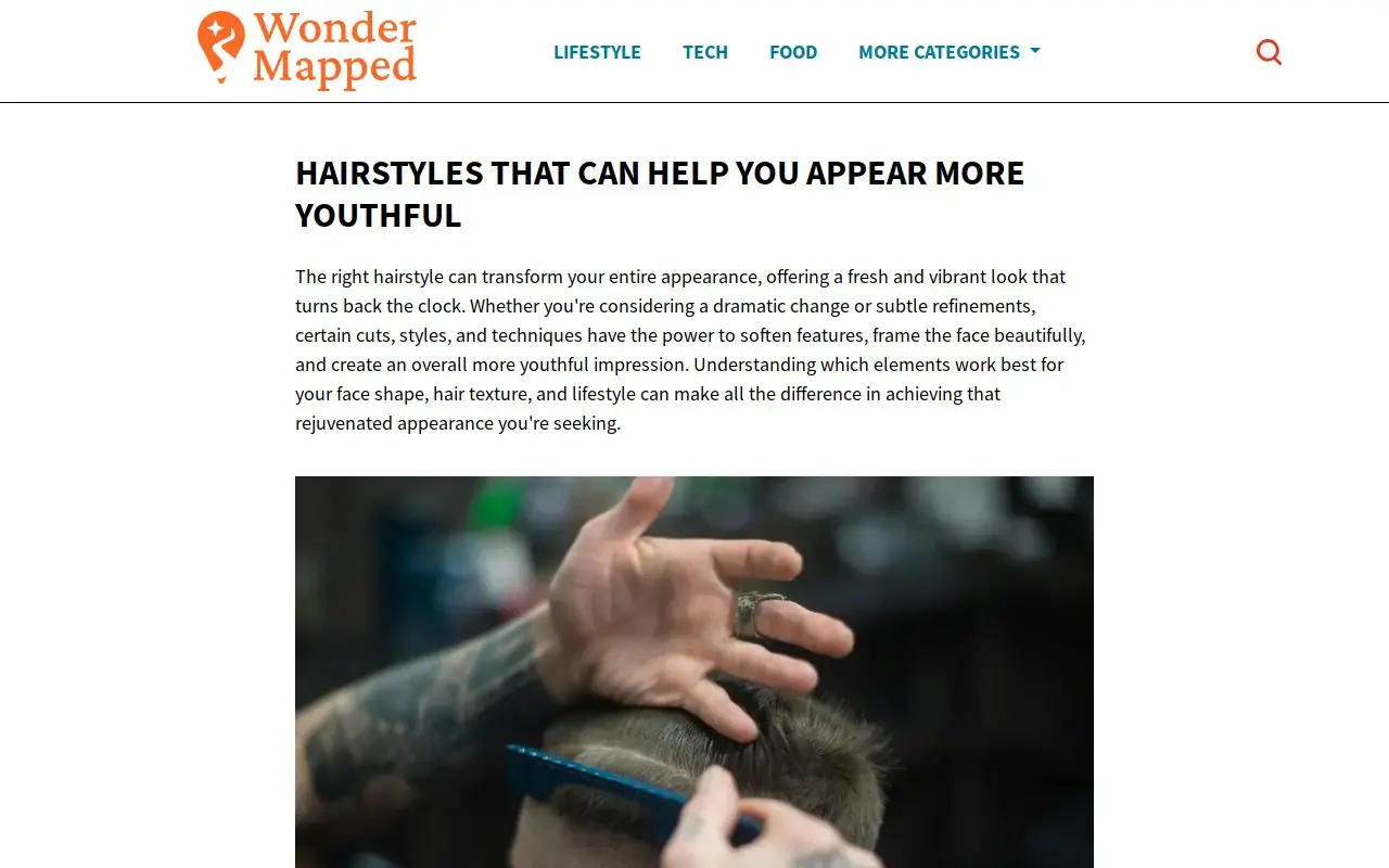 Landing page screenshot