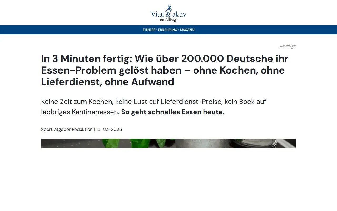 Landing page screenshot
