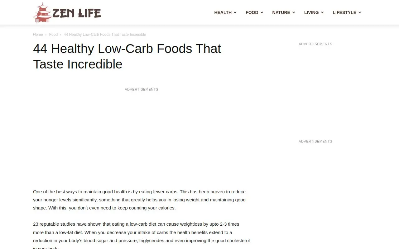 Landing page screenshot
