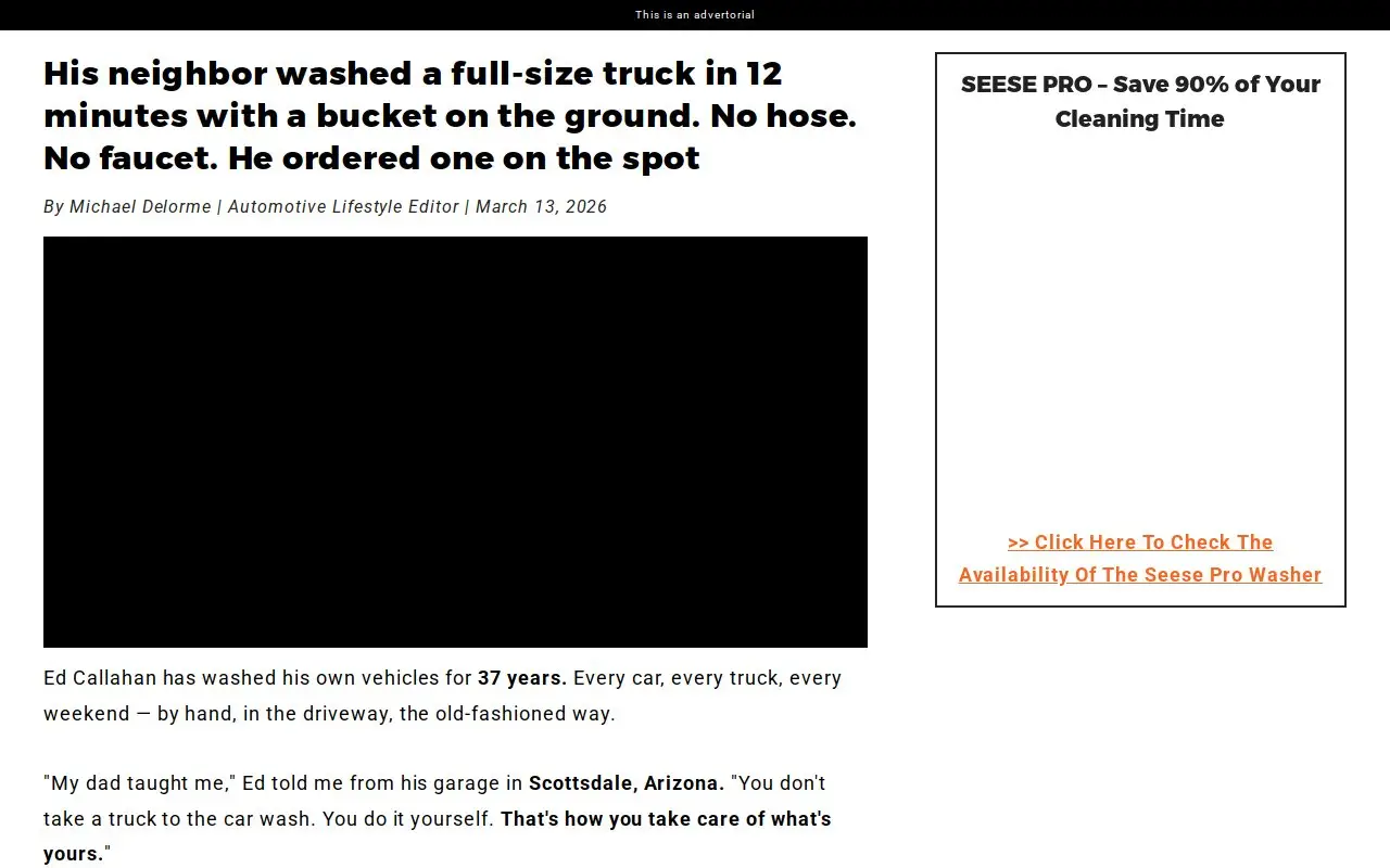 Landing page screenshot