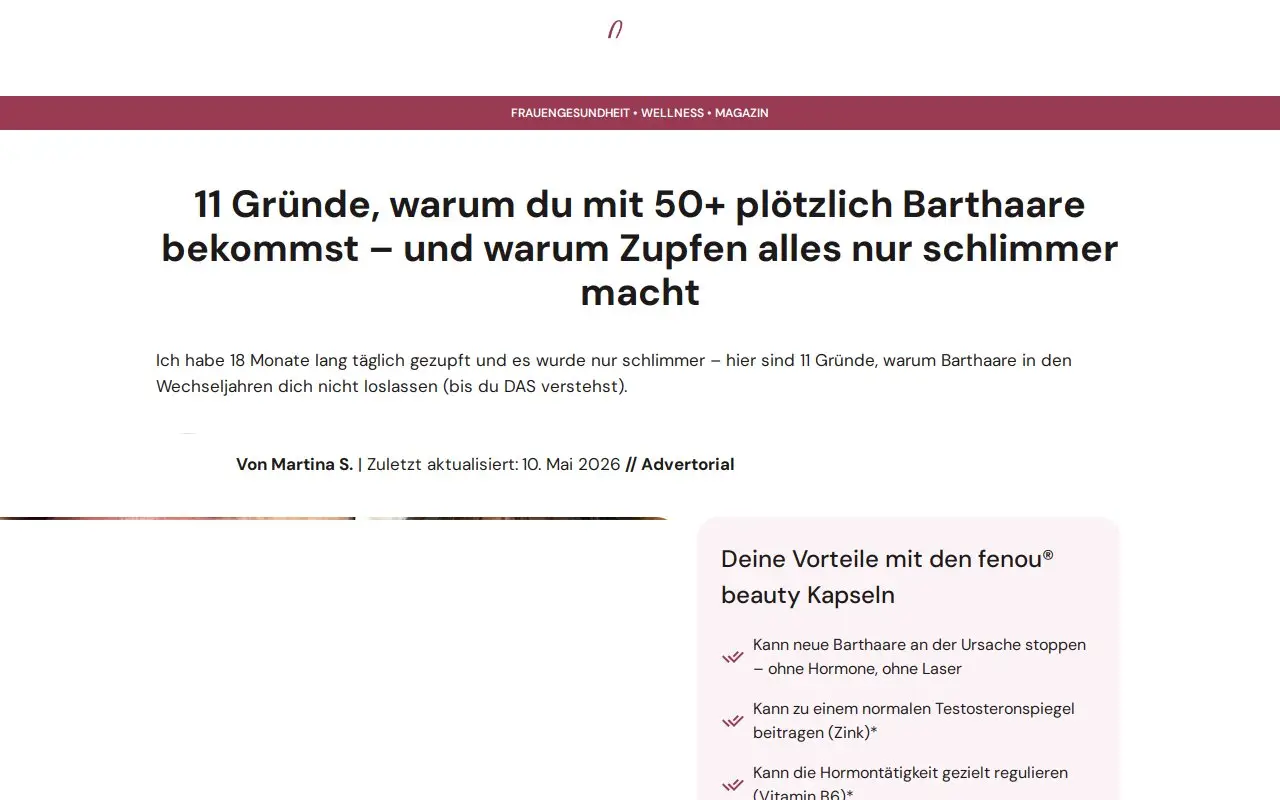 Landing page screenshot