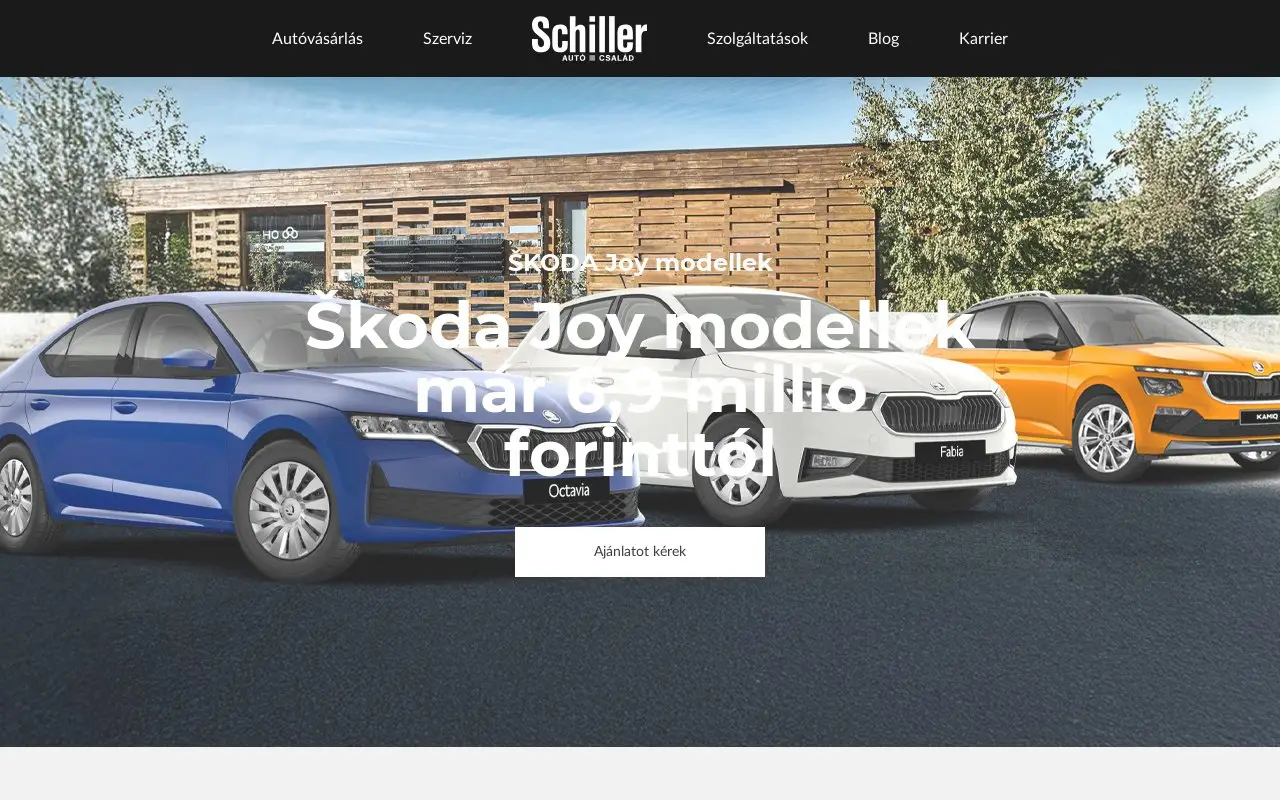 Landing page screenshot