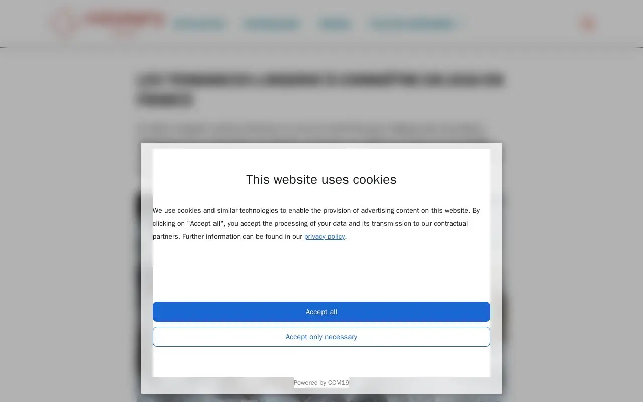 Landing page screenshot