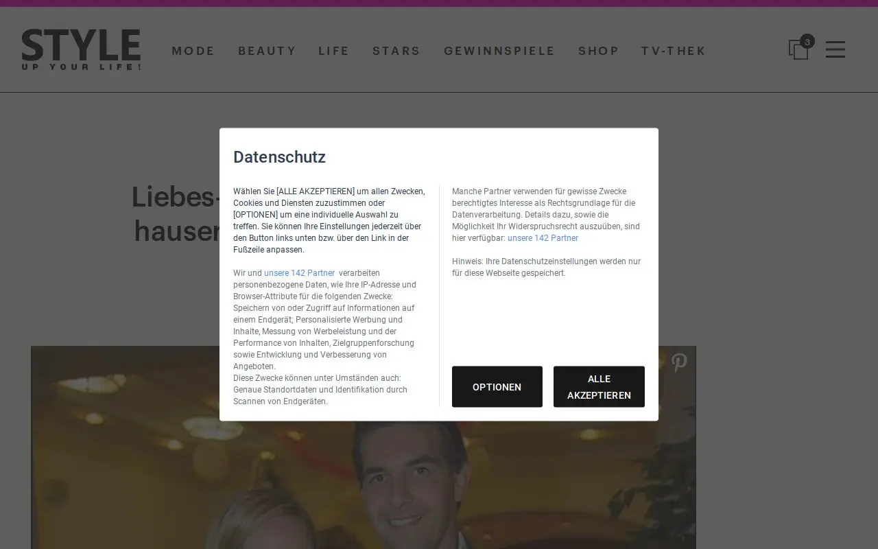 Landing page screenshot