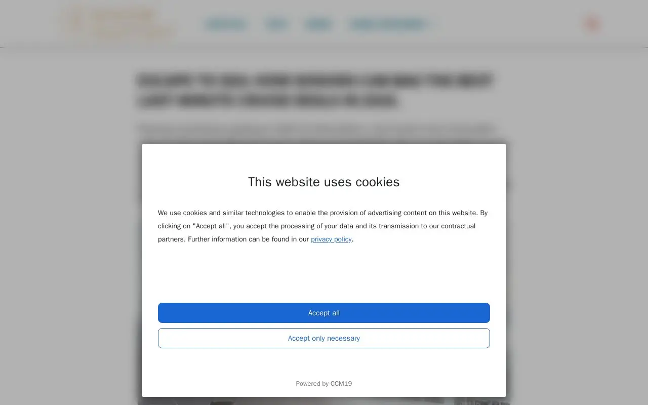 Landing page screenshot
