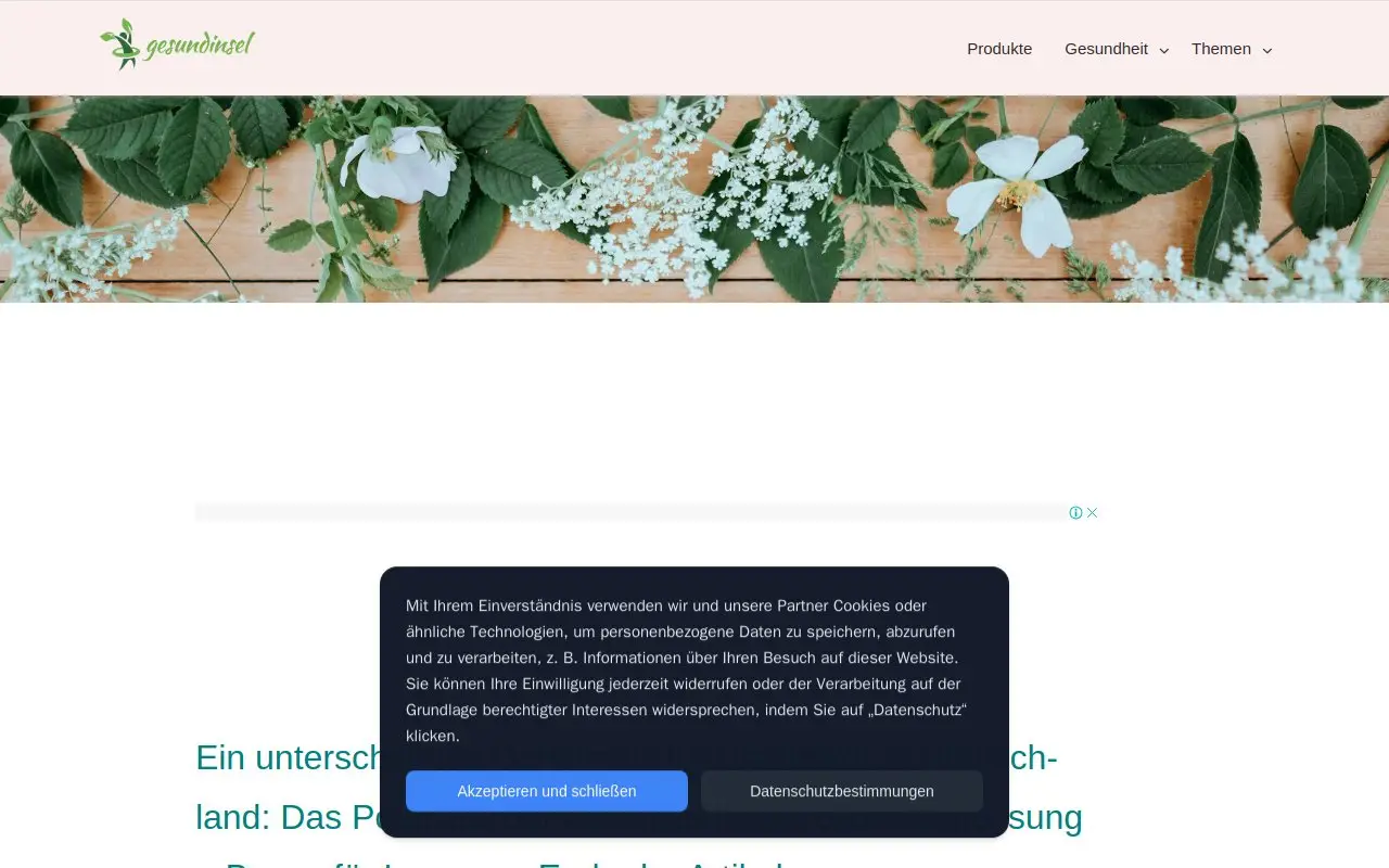 Landing page screenshot