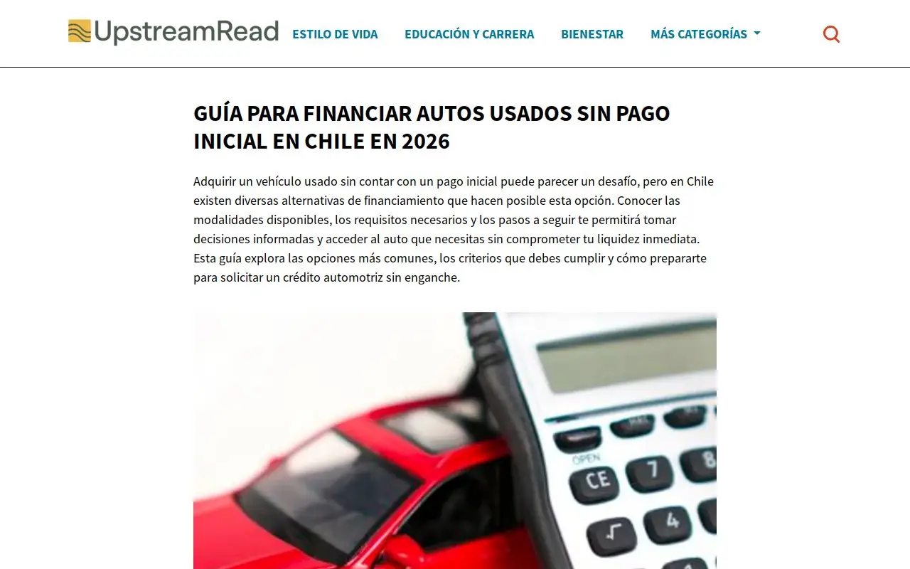 Landing page screenshot