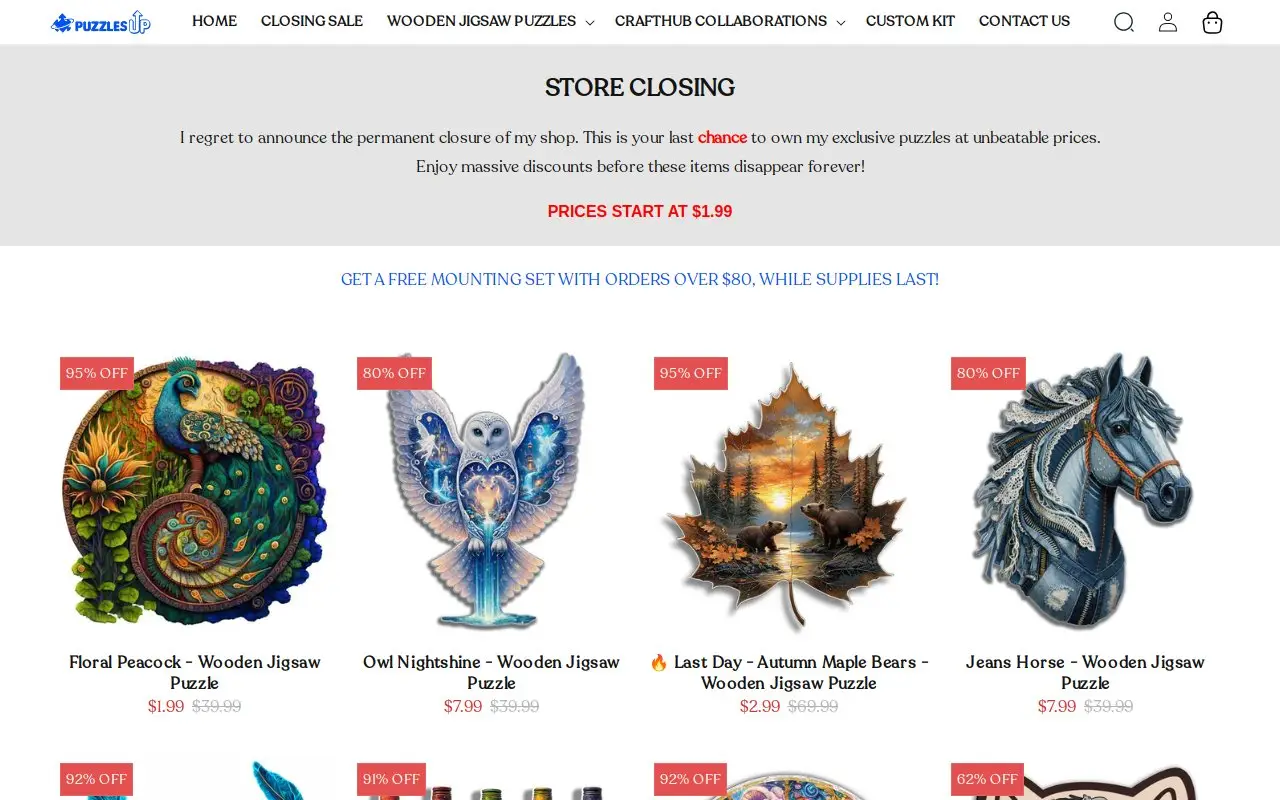 Landing page screenshot