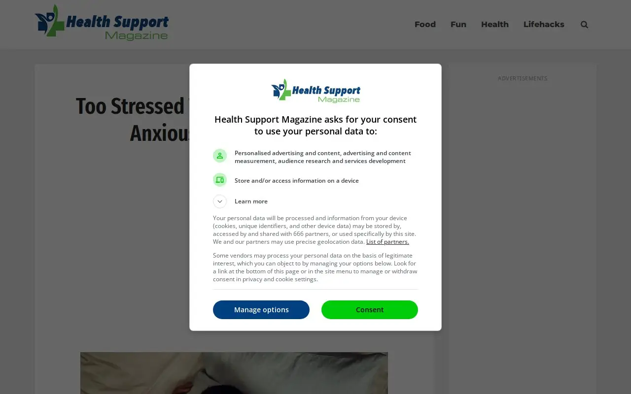 Landing page screenshot