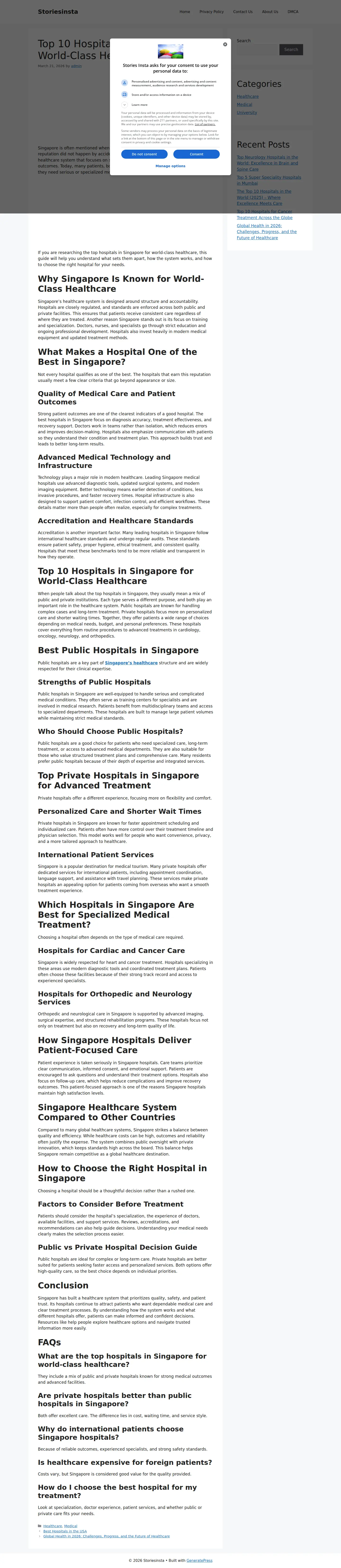 Landing page screenshot