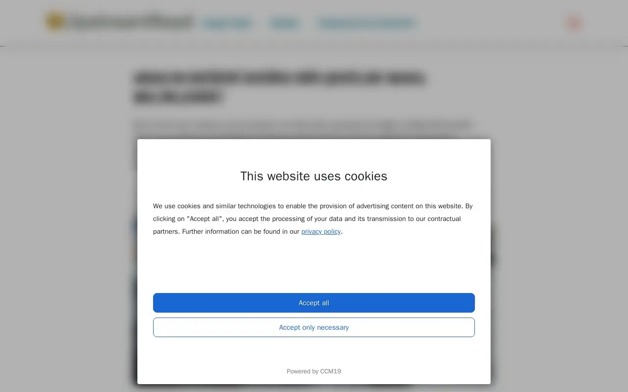 Landing page screenshot