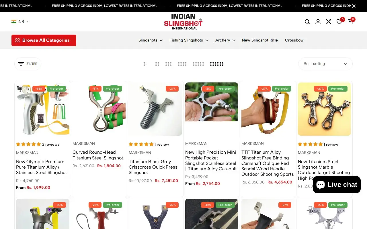 Landing page screenshot
