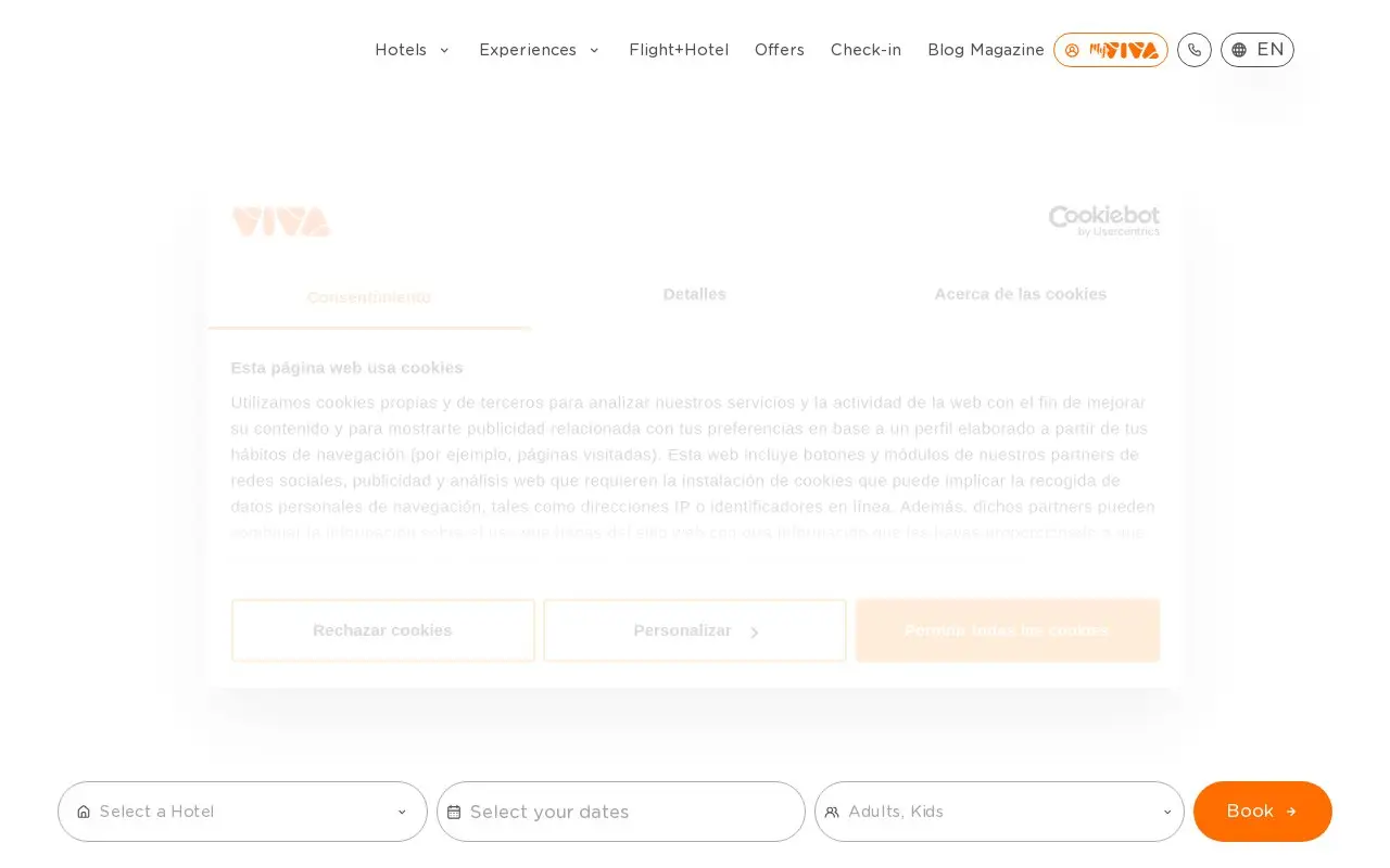 Landing page screenshot