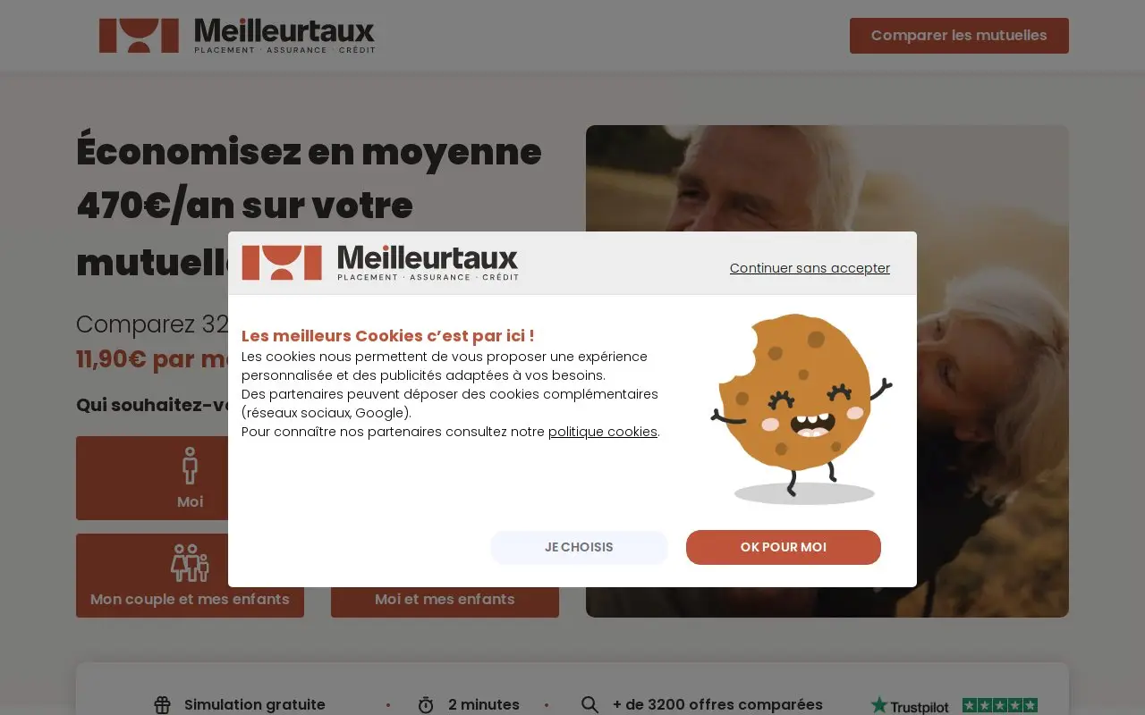Landing page screenshot