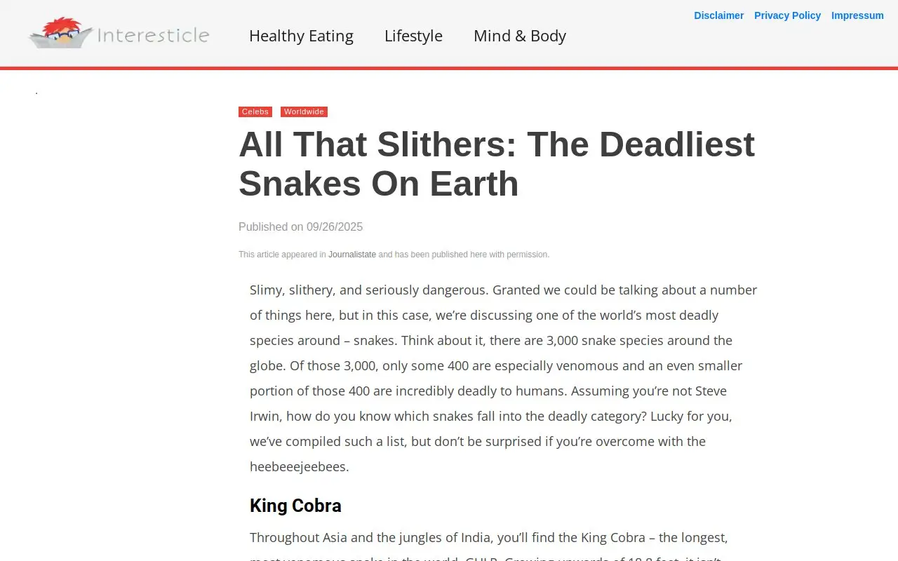 Landing page screenshot