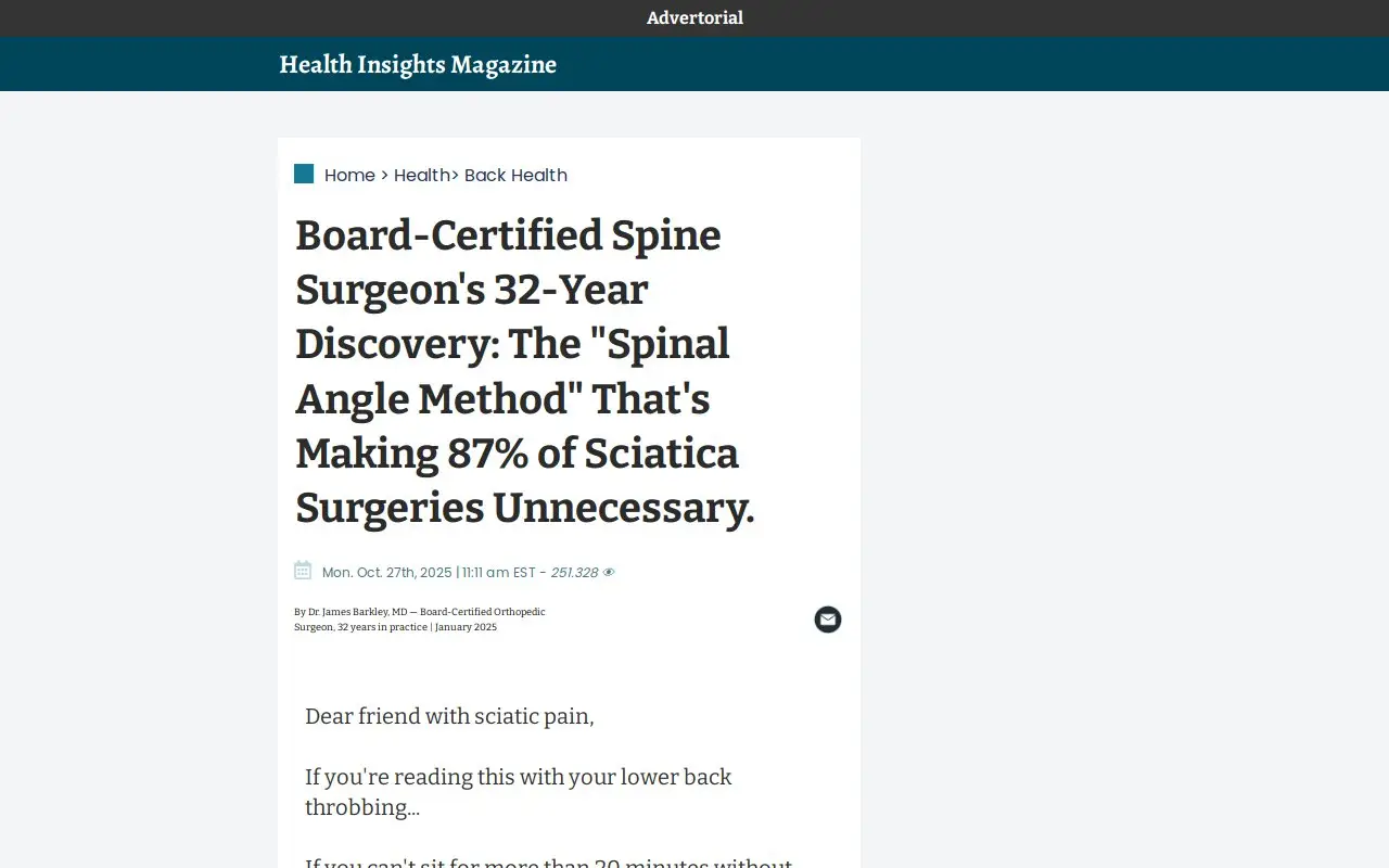 Landing page screenshot