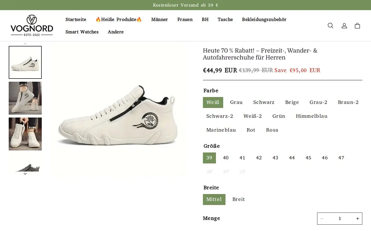 Landing page screenshot