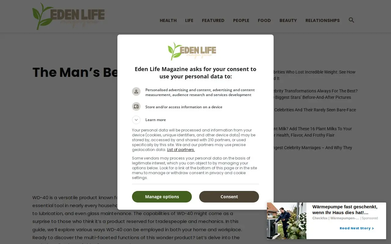 Landing page screenshot