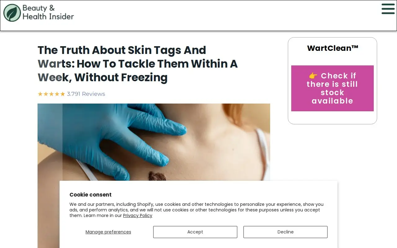 Landing page screenshot
