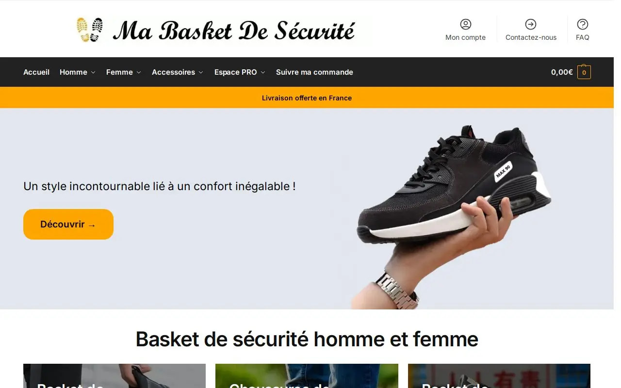 Landing page screenshot