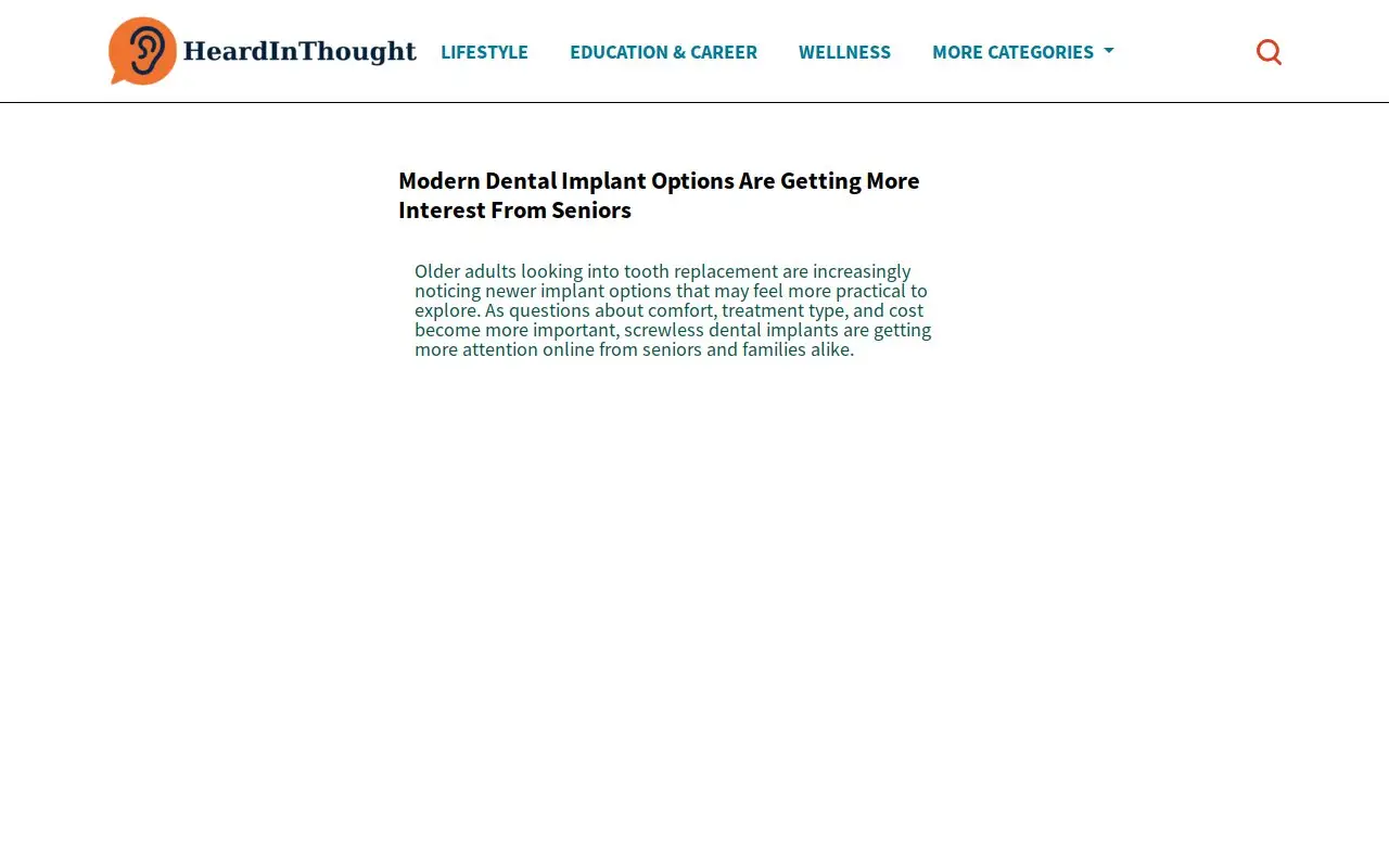 Landing page screenshot