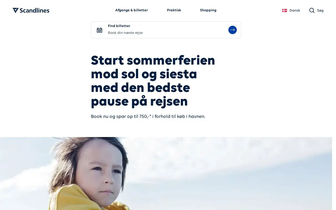 Landing page screenshot