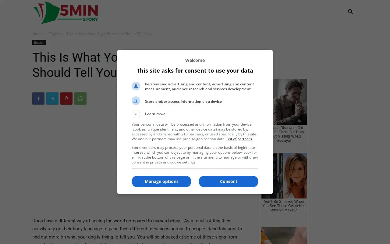 Landing page screenshot